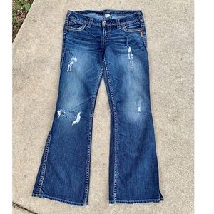 silver bootcut jeans